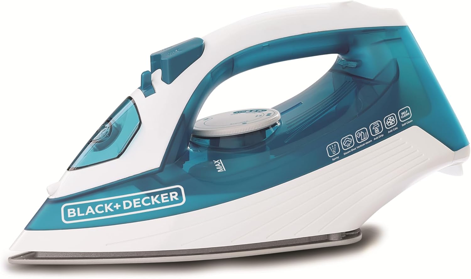 مكواة بخار X1575-B5 من Black & Decker قوة 1600 واط قاعدة سيراميك | أبيض وأخضر مكواة بخار X1575-B5 من Black & Decker قوة 1600 واط قاعدة سيراميك | أبيض وأخضر